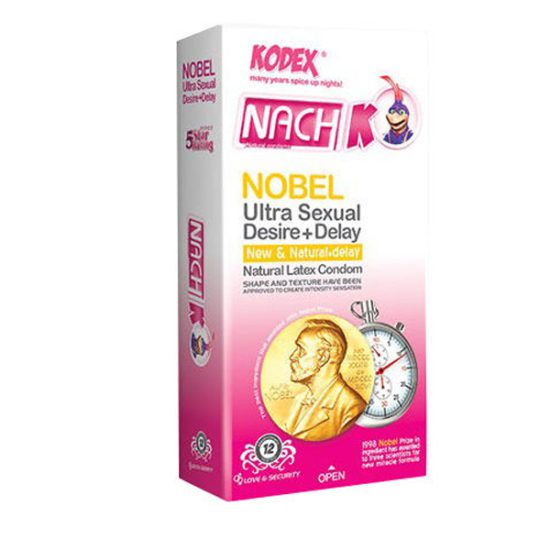 کاندوم تاخیری کدکس مدل Nobel بسته 12 عددی