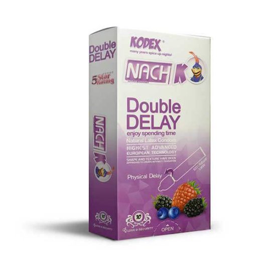 کاندوم تاخیری دوبل ناچ کدکس مدل Double Delay بسته 10 عددی